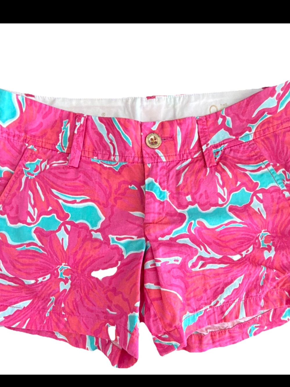 Women’s Pink Floral Cotton Shorts